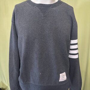 Thom Brown New York Men's Gray Sweater Size 4 Small Made in Japan Cotton